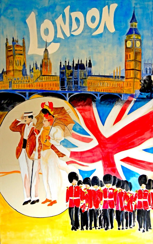 Vintage travel poster for London, England  Print